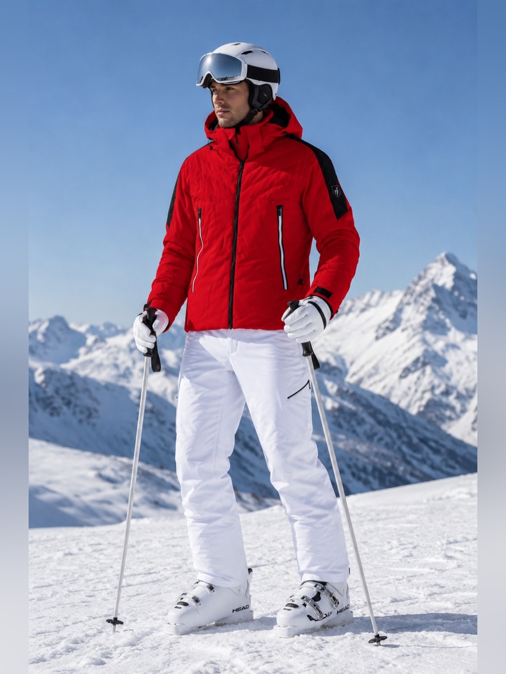 🎁New Men’s Toni Sailer Matt Finnlay ski jacket snowboarding jacket signal red 52